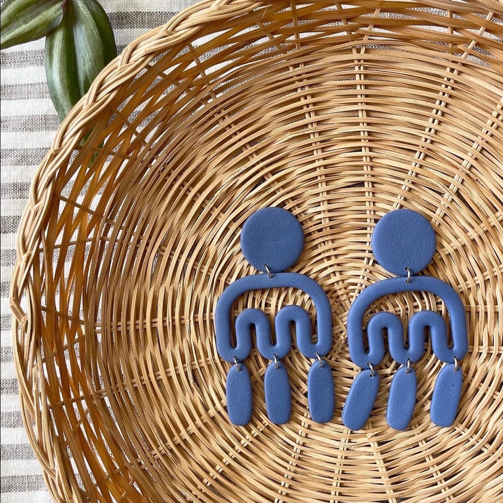 Polymer clay statement earrings